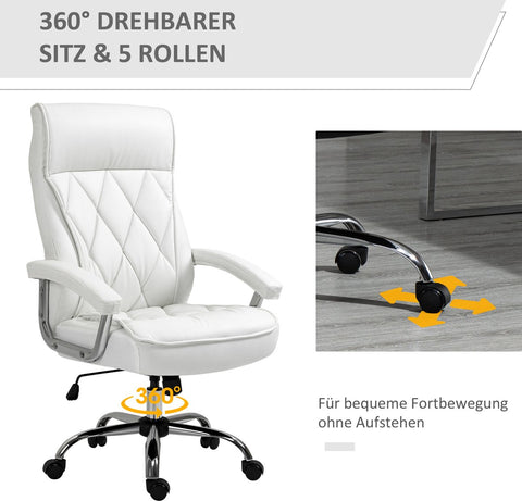 Bureaustoel kantoorstoel met kantelfunctie modern ruitpatroon