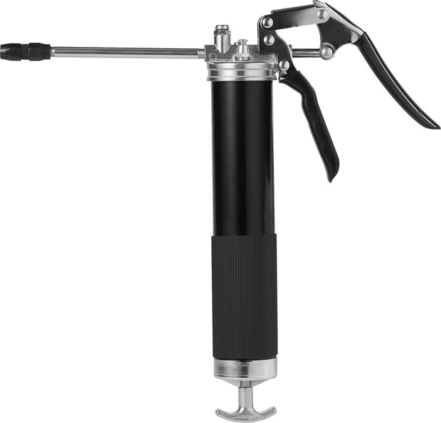 Handmatig Vetspuit - Koolstofstaal & Aluminiumlegering - Maximale Werkdruk 6000 PSI - Capaciteit 13 OZ - Hendelontwerp Waarmee - Vetspuit Voor Zwaar Gebruik - 37.5x13x5.64cm - Oranje