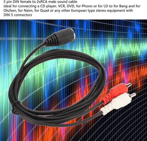 OFC Spiral Shield Molded Strain Relief Connector Design - Sound Adapter Cable for CD Player VCR DVD .