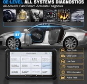OBD2-Scanner - OBD2 - Motoranalysator - Bluetooth - Autoscanner - met 13 Resetcodelezer CAN FD Alle Software - met Kabel - Zwart