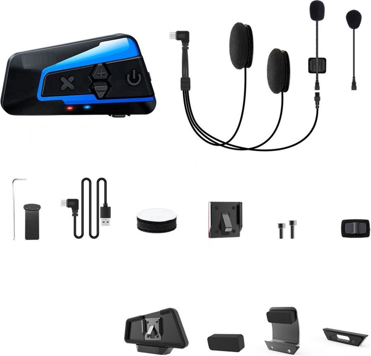 Intercom Motor Helm - Motorhelm Headset Bluetooth - Communicatiesysteem - 2 Stuks
