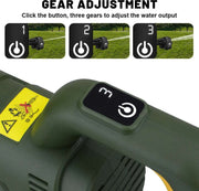 Auto Was Pistool - Hoge Drukspuit - Drukspuit - Professioneel - Met Display - Met Accessoires - 200Bar - 3 Modus - 6 In 1 - Groen - 2x Accu - Met Opbergtas