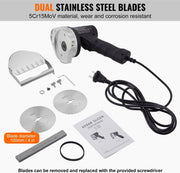 Meat Slicer - Electric Shawarma Knife - Flat Blade - Stainless Steel