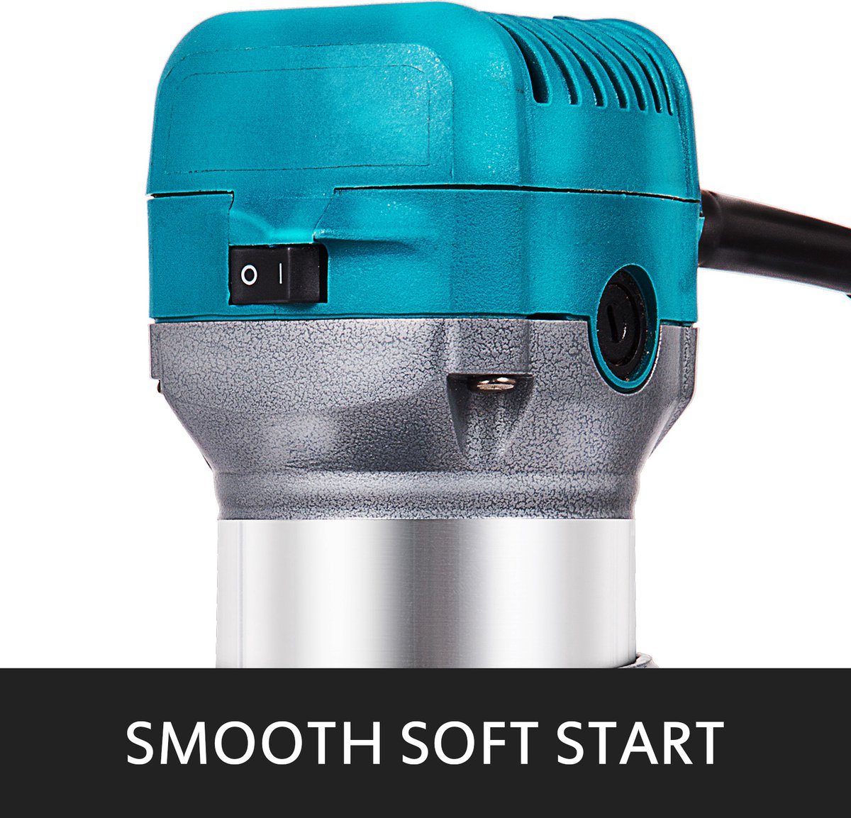 Compacte Router -Variabele Snelheid -  Met 2 Bases - Duurzaamheid - Groot Snelheidsbereik - Vaste Basis - Zilver