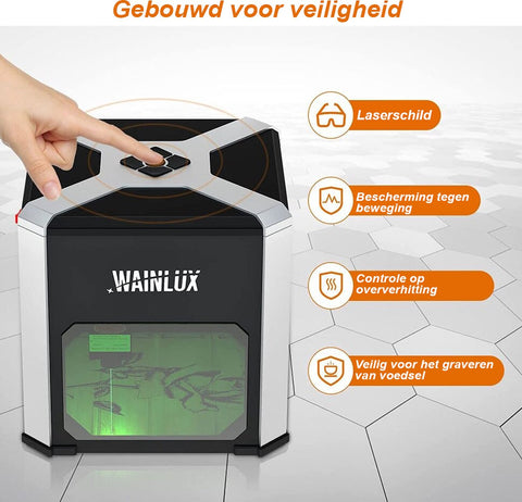 Laser Graveermachine - Laser Cutter Bluetooth Bestuurbaar - Graveermachine Makkelijk te Installeren - Zwart