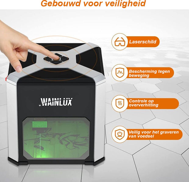 Laser Graveermachine - Laser Cutter Bluetooth Bestuurbaar - Graveermachine Makkelijk te Installeren - Zwart