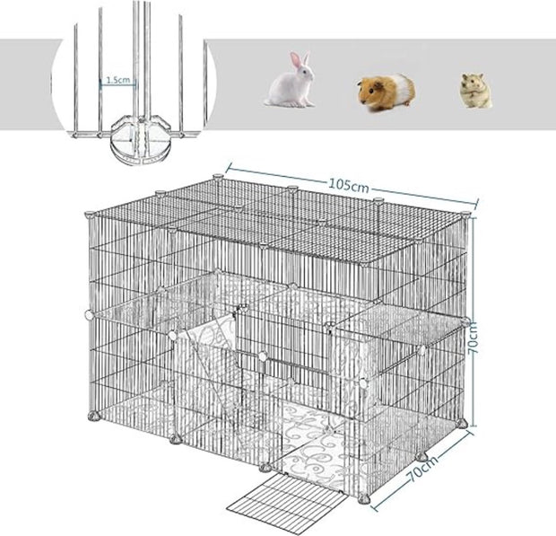 Kattenkooi - Kattenren - Kattenbench - Kattenkooi voor Binnen en Buiten - Kattenkooi Binnen - Kattenverblijf Buiten - Kat Kooi - Kattenhuis - Kattenvoliere - Bench Kat