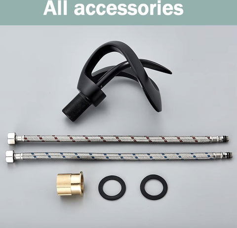 Luxe wastafelkraan - Gootsteen kraan - Waterval kraan - Kraan - Mengkraan - Wit