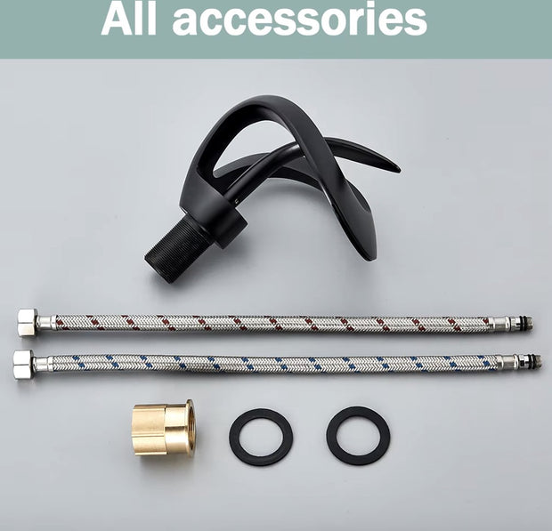 Luxe wastafelkraan - Gootsteen kraan - Waterval kraan - Kraan - Mengkraan - Wit