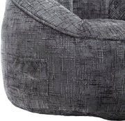 Zitzak met Voetensteun - Loungestoel met Hoge Druk Schuimvulling - Beanbag Ergonomisch Ontwerp - Chenille Stof – 89x88x76 cm - Grijs