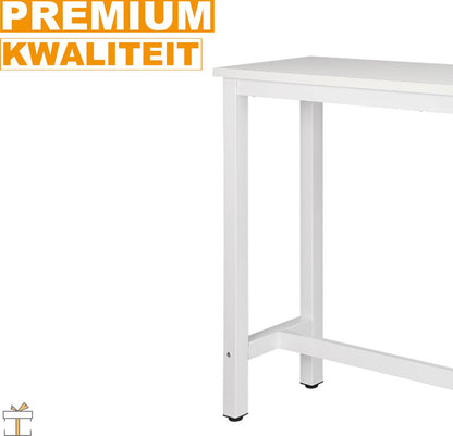 Deluxe bar table - Indoor bar table - Rectangular - Metal - White - 140x40x100cm