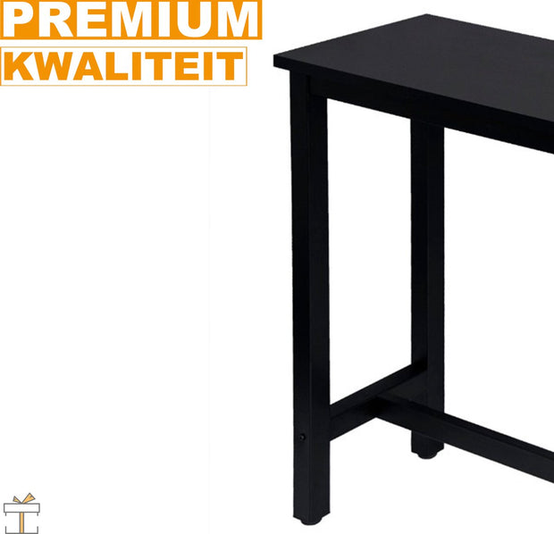 Bartafel deluxe - Rechthoekig - Bartafel voor Binnen - Metaal - Zwart - 140x40x100cm