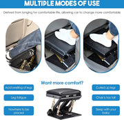 Footrest Desk with Massage Function - Ergonomic Footrest with Adjustable Leg Rest and Soft Cushion - Loadable up to 55 kg