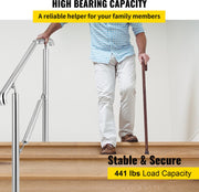 Trapleuning - Stappen - Laadvermogen 100 kg - Dikte Buis 1,2 mm -Hoek Verstelbaar - Geschikt voor Binnen- en Buitengebruik en Veranda - Terras - Thuistrappen - Commerciële Kantoorgebouwen - Hotels