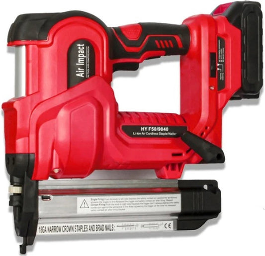 Battery Stapler - Nailgun - Nail Gun - Including 1 x 21 volt battery - Cordless - Comfortable grip