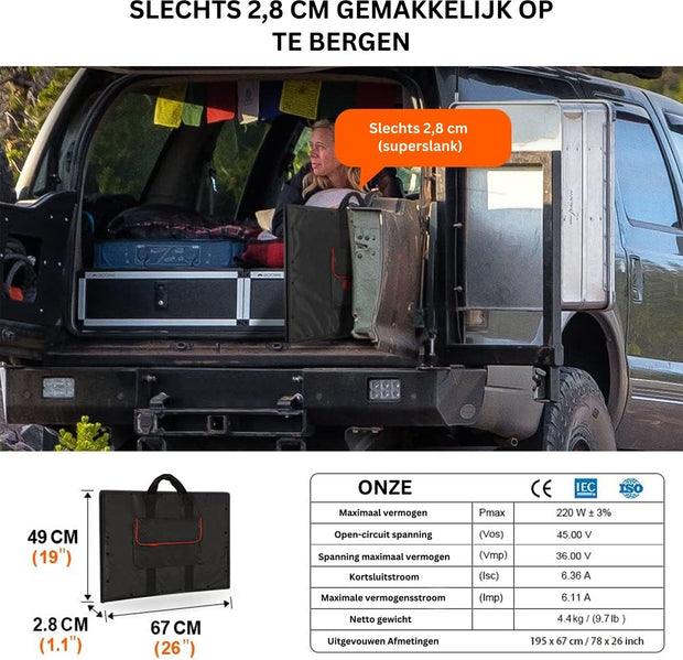 Zonnepanelen Compleet Pakket - Zonnepaneel met Stekker - Plat Dak - 200W