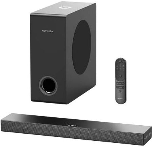 Soundbar - Soundbars voor tv - Soundbar met subwoofer - Bluetooth 5.3 - Slank design - HDMI ARC/Opt/AUX- Krachtig 160W-geluid - Zwart