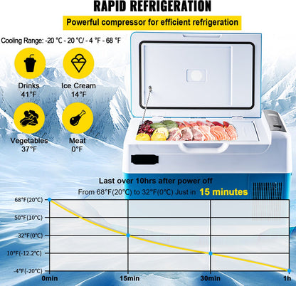 Car Fridge Compressor - 22L - Car Fridge Mini - 546x294x305cm - Mini Koelkast - APP of handmatige bediening, voor thuis, auto's, boten