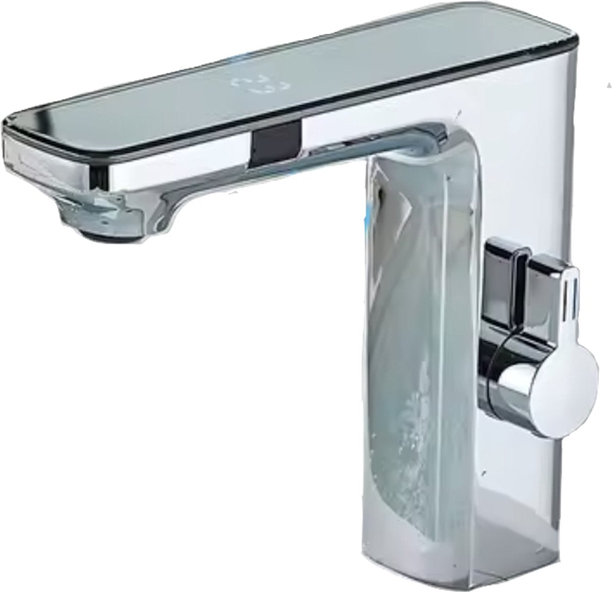 Washbasin Tap - Sensor control - Chrome - Digital LCD display - Cold and Hot Water - Mixer tap