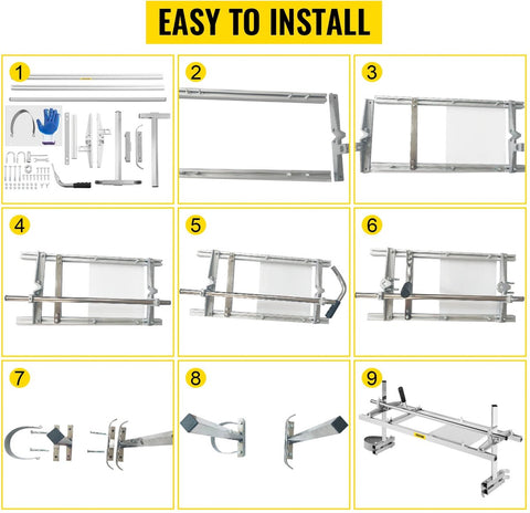 Kettingzaag houder Pro8 – Premium ontwerp – Plankenzaag – Boomstam zaag – 35-120 cm – Duurzaam staal/aluminium – Lichtgewicht – Verstelbaar