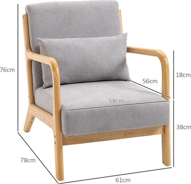 Fauteuils - Grijs - Fauteuils met Armleuning - Fauteuils Met Armleuning Volwassen - Fauteuil Landelijk