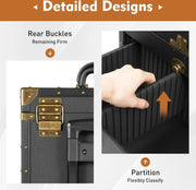 Luxe Visagiekoffer - Make up Koffer - Make-up Trolley - Kappers Koffer - Beautycase - Cosmetica Koffer - Met Wielen - Zwart