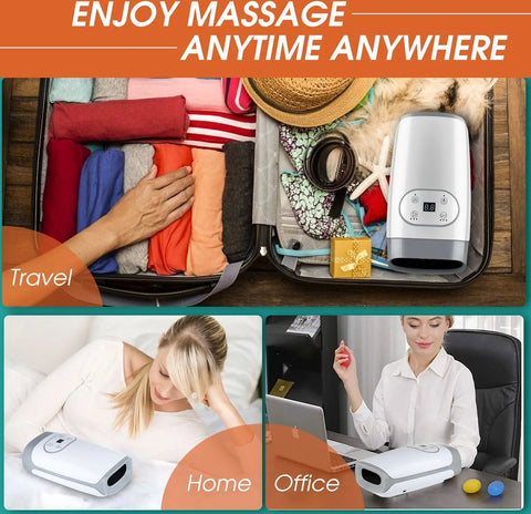 Handmassage Apparaat Luxe - Klopmassage Apparaat - Klopmassage Apparaat - Wit / Zilver