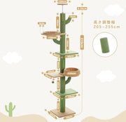 Krabpaal voor katten - Krabpaal voor grote katten - Verstelbare klimboom - Krabpaal tot aan het plafond