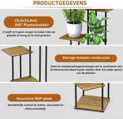 Plantenladder - Plantentrap - Plantenrek Opbergrek - Plantenstandaard - Plantenhouder - Bloemenrek – Bloementrap Met 5 Etages – Voor Buiten En Binnen – Voor Hoek, Tuin En Balkon