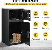 Kluizen - Digitale Elektronische Kluis - 74L - Robuust Staal - Geschikt voor Thuisopslag - Zwart