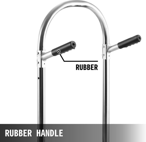 Hand Trolley - 3 in 1 - Aluminium - Twee 10 inch Luchtbanden en Twee - 5 inch Wielen -1 Neusplaat - voor Thuis, Industrieel, Kantoor, School, Werkplaats, Magazijn, Fabriek, Levering - Zilver