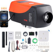 Air Diesel Standkachel - 5KW - 12V - Auto Heater - Luchtverwarmer - met LCD-display & Afstandsbediening & Bluetooth APP - voor Auto's, Campers, Boten, Vrachtwagen - Oranje