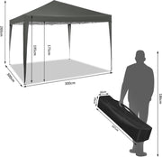 Waterdichte Pagodetent - 3x3 m - Ideaal voor Tuin - Camping en Festivals