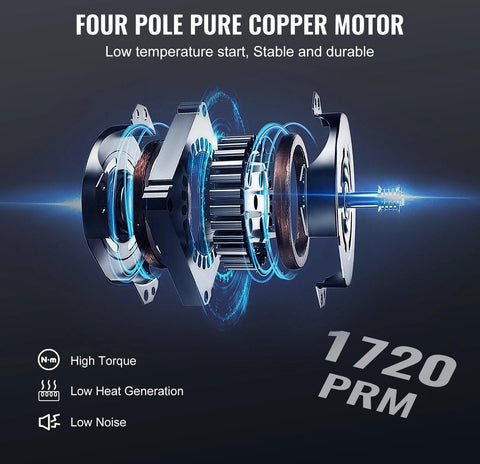 Vacuum Pump - Air Conditioning Vacuum Pump - Air Conditioning Vacuum Filling Pump - Air Conditioning Pump - With Accessories - With Storage Bag - 150W - 1440Rpm - 40 Micron - 3.5CFM - 120V