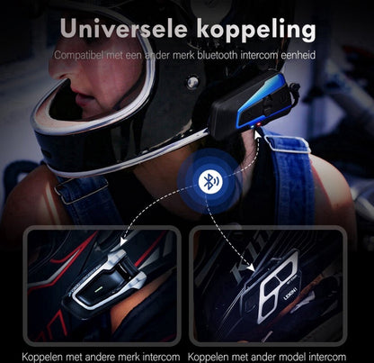 Intercom Motor Helm - Motorhelm Headset Bluetooth - Communicatiesysteem - 2 Stuks