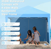 Party Tent - Partytenten - Partytent Opvouwbaar - Partytent 3x3 - Paviljoen - Partytent Easy Up - Partytent Waterdicht - Partytenten Met Zijwanden -