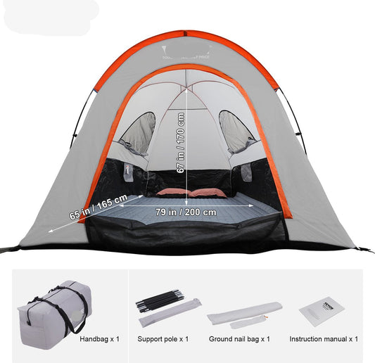 200 x 165 x 170 cm Daktent - Dubbellaags - Waterdichtheid PU2000 mm - Geschikt voor Grote Pick-ups.
