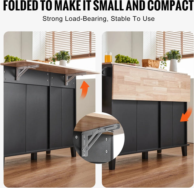 Kookeiland - Ontbijtbar - Keukenwerktafel - Keuken Vicco Kookeiland Fame-Line - Donkerblauw Hoogglans/Antraciet - 90 cm met Lade - zonder Werkblad Vicco Kookeiland Fame-Line - Eiken /Goud