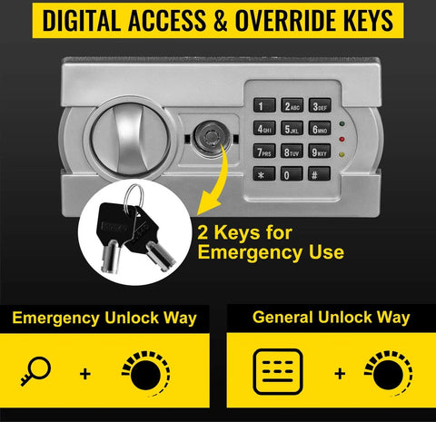 Kluis - Kluis Brandwerend - Geldkluis - Geld Kluis - Geldkluis Met Cijferslot - Geldkluis Met Sleutel - Geldkluis Groot - Dubbele Kluis - kluisje met cijferslot -