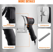 Meat Slicer - Electric Shawarma Knife - Flat Blade - Stainless Steel