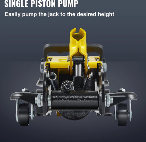 Garagekrik - Professionele Hydraulische Krik - Zware Stalen Versie - 2500 kg - Hefboom - 8,5 tot 38 cm - Zwenkwiel