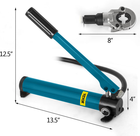 Hydraulische Krimptang - V-vormige - TH-vormige Pijptang - Bekken 360° Draaibaar - 6T - V12-28mm - TH16-32mm - Geschikt voor Samengestelde Buizen PEX PE-X PB-buizen
