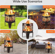 Vuurkorf - Terras Vuurplaats - BBQ - Stabiel en Solide - Antiek Romeinse Look - 45 cm x 58 cm