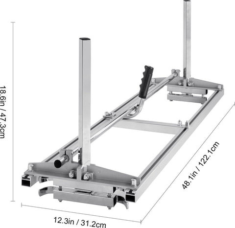 Kettingzaag houder Pro8 – Premium ontwerp – Plankenzaag – Boomstam zaag – 35-120 cm – Duurzaam staal/aluminium – Lichtgewicht – Verstelbaar
