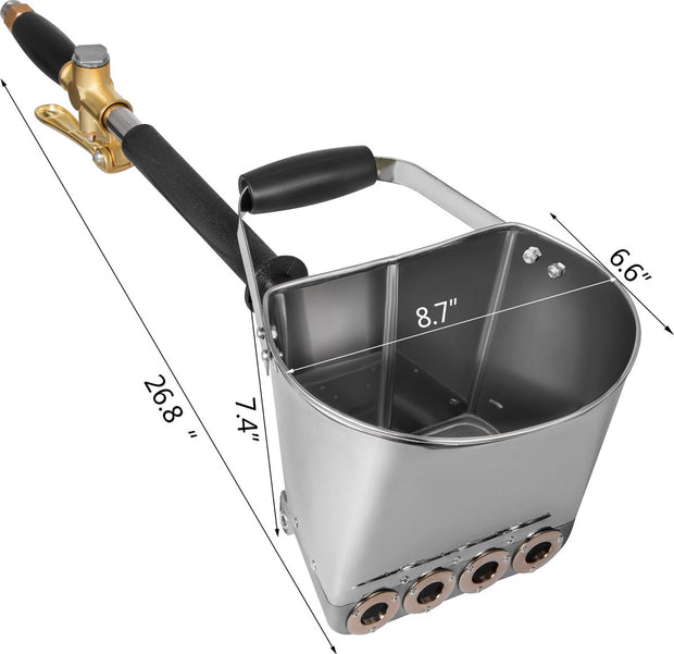 Mortel Gips Beton Cement Sproeier - Slijtvast - voor Luchtcompressoren - Waterdicht en Anti Corrosie - met 4 Spuitmonden - Mortelsprays - Gips - Klein Ladderspuitbeton - Grondmix