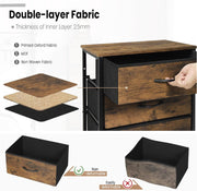 Ladekast - Ladenkastje - Ladenkast - Ladekastje - Ladekasten Slaapkamer - Commode - 45x95x30 Cm - Hout & Stof