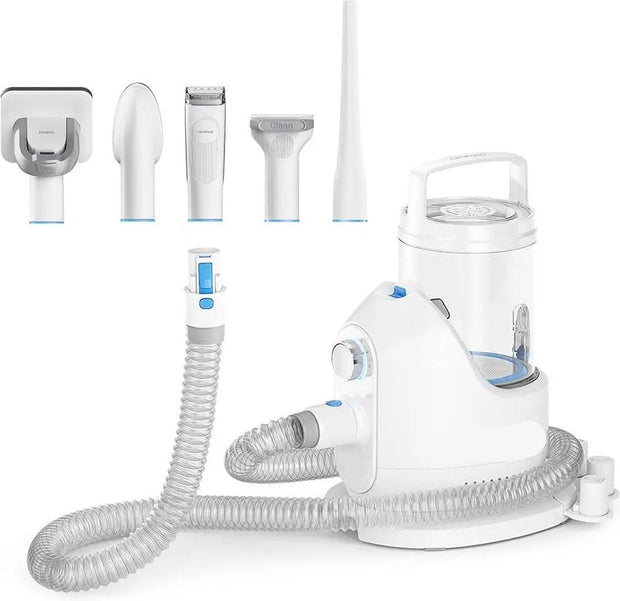 Professionele Hondenfohn - Hondentondeuse - Trimset 5-in-1 - Trimmer - Stofzuiger - Borstel - Dieren - Katten - Honden