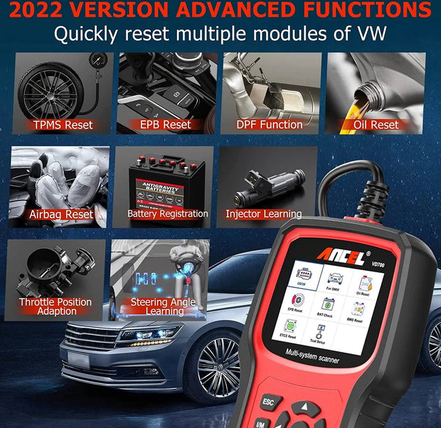 OBD2 Scanner - OBD2 - Uitleesapparatuur Auto - Diagnose Auto - Autodiagnosetool - Diagnosecomputer - Storing Verwijderen - Volledige systeemdiagnose - Zwart