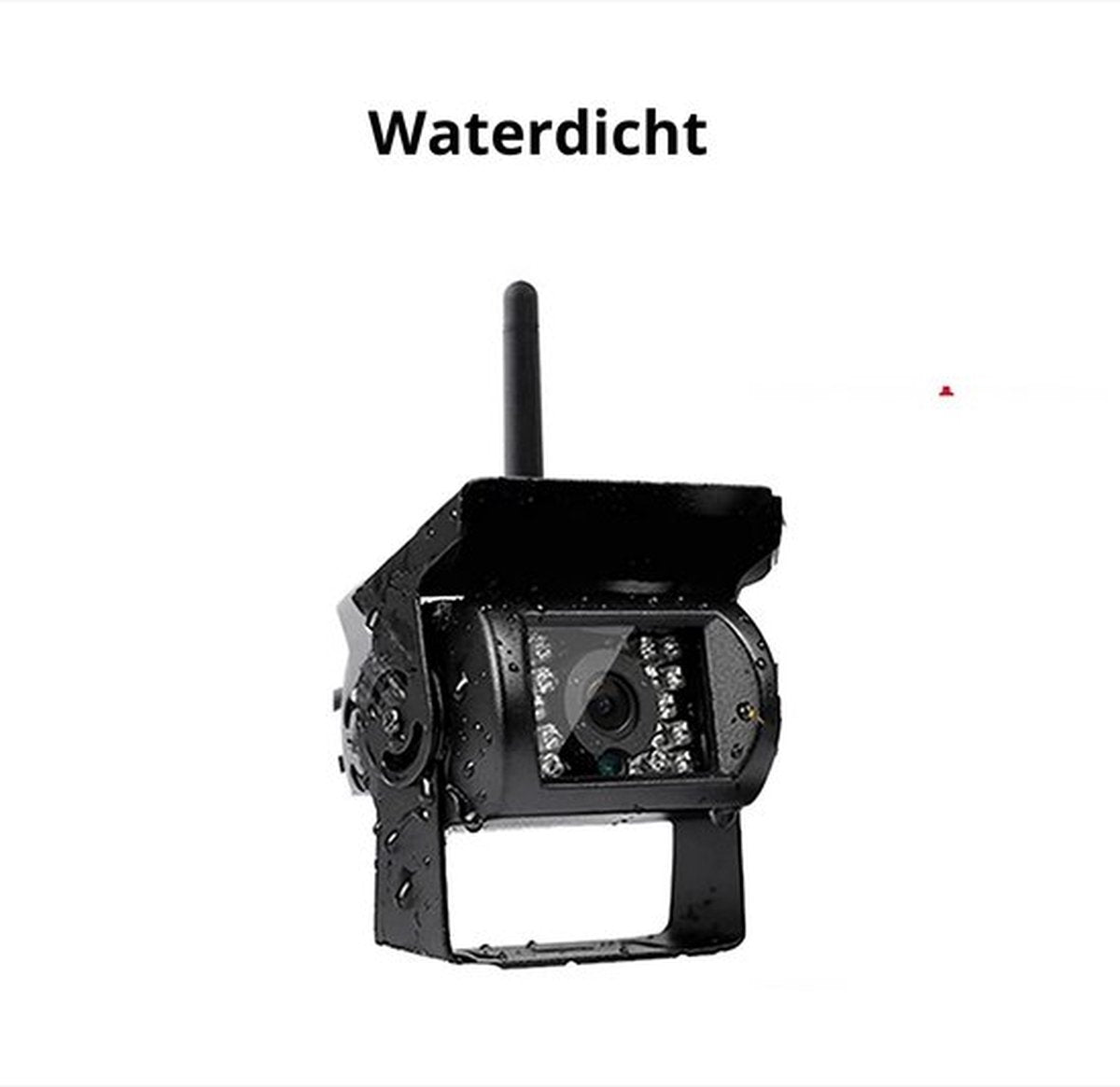 Achteruitrijcamera PRO Draadloos - Parkeersensoren - Vrachtwagens - Bussen - Bestelwagens - 2 Camera's - 12/24V - Nachtzicht