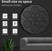 Digital boxing machine - Boxing machine - With music &amp; Bluetooth - Intelligent training - Wall mounting - Boxing - Punching ball - Punching bag - Boxing machine - Boxing machine - Boxing machine with music - Black